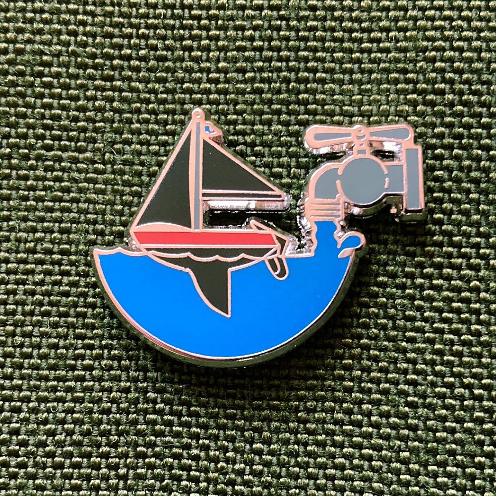 'Flood' enamel pin